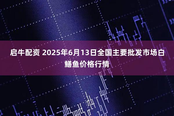 启牛配资 2025年6月13日全国主要批发市场白鳝鱼价格行情